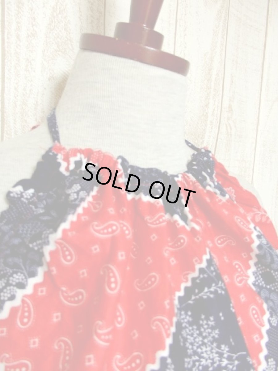 画像6: ヨーロッパ古着　ペイズリー×ドット×フラワー×パッチワーク柄マルチプリント♪お洒落ヴィンテージドレス (6)