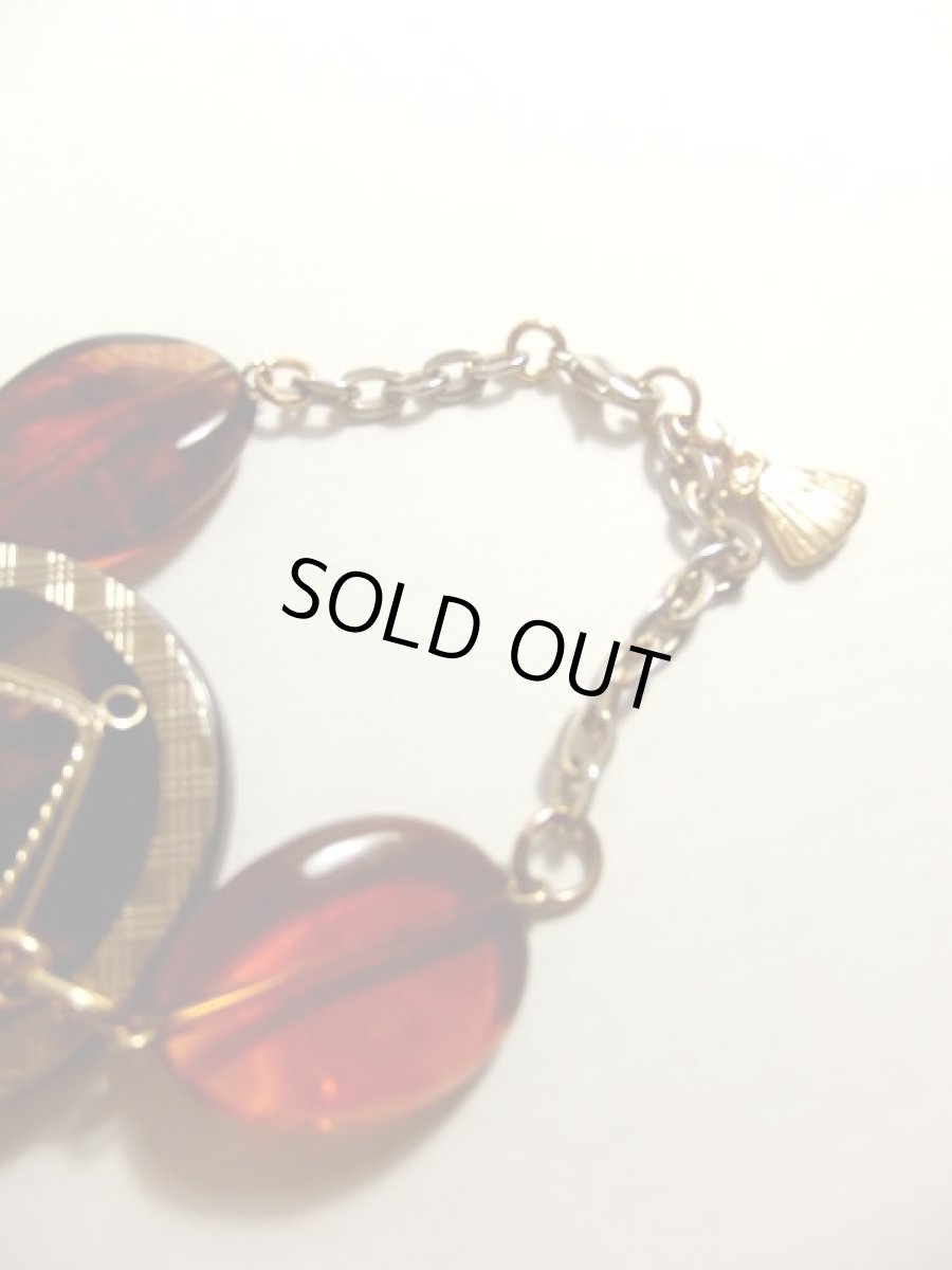 画像4: ハンドメイドアクセサリー ブレスレット 重厚感 レトロヴィンテージパーツ 手作り【5090】 (4)