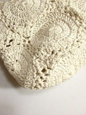 画像6: かぎ編みデザイン ホワイト カタチが可愛らしい ナチュラルガーリー レディース レトロ 鞄 バッグ (6)