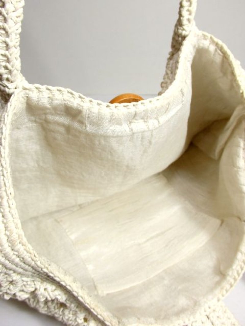 画像3: かぎ編みデザイン ホワイト カタチが可愛らしい ナチュラルガーリー レディース レトロ 鞄 バッグ
