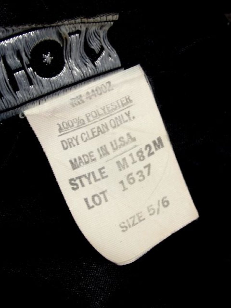 画像3: スパンコール ブラック レース装飾 レトロ 長袖 USA古着 ヴィンテージオールインワン