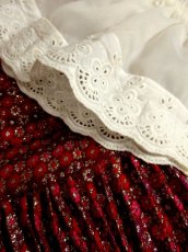 画像15: ヨーロッパ古着 ヴィンテージ ドレス 花織り 刺繍 プリーツ 衣装 クラシカル (15)