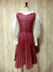 画像5: ヨーロッパ古着 ヴィンテージ ドレス 花織り 刺繍 プリーツ 衣装 クラシカル (5)