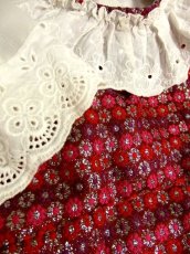 画像16: ヨーロッパ古着 ヴィンテージ ドレス 花織り 刺繍 プリーツ 衣装 クラシカル (16)
