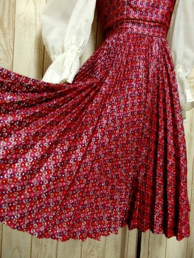 画像2: ヨーロッパ古着 ヴィンテージ ドレス 花織り 刺繍 プリーツ 衣装 クラシカル