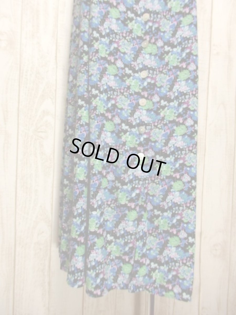 画像7: USA古着　アンティークフラワープリント×キラリと光るシェルボタン♪　前開き可能で使い勝手が良さそう★　大人ヴィンテージワンピース (7)