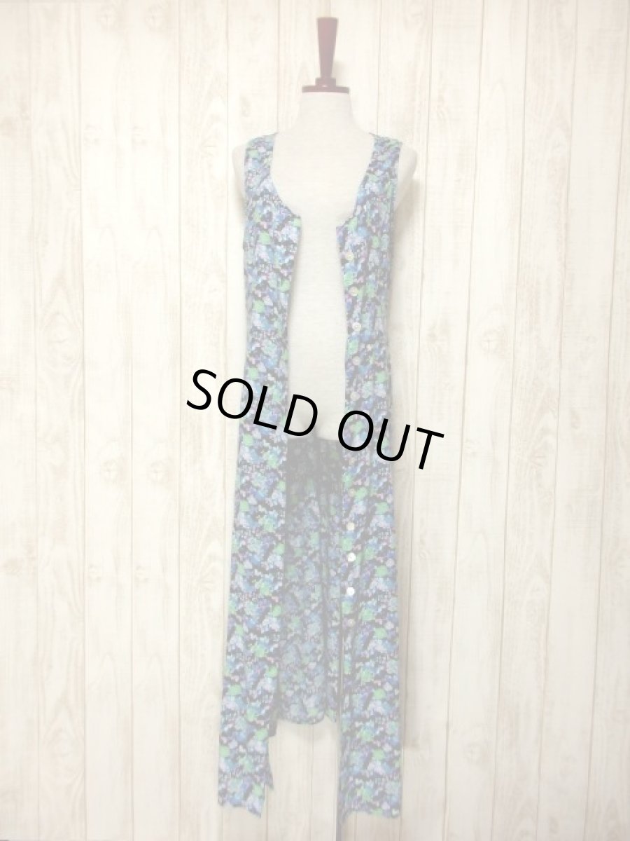 画像9: USA古着　アンティークフラワープリント×キラリと光るシェルボタン♪　前開き可能で使い勝手が良さそう★　大人ヴィンテージワンピース (9)