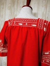 画像6: お花透かし編み刺繍装飾 ボリュームある袖も可愛い ヴィンテージ刺繍TOPS【5296】 (6)