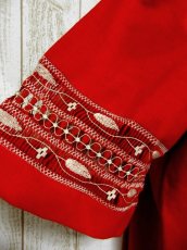 画像8: お花透かし編み刺繍装飾 ボリュームある袖も可愛い ヴィンテージ刺繍TOPS【5296】 (8)