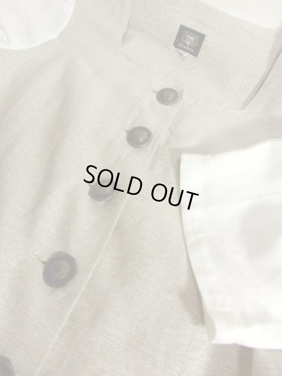 画像10: ストライプテープ×大きなレトロアンティークボタン装飾 スカートふんわり ディアンドル チロルワンピース ドイツ民族衣装 舞台 演奏会 フォークダンス オクトーバーフェスト 【5321】 (10)