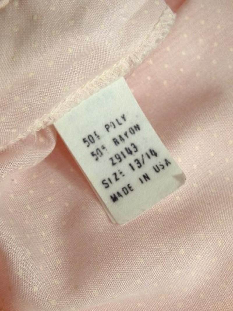 画像3: 大きな襟 ドット柄 ピンク ホワイト 半袖 レトロ USA古着 ヴィンテージワンピース【5334】