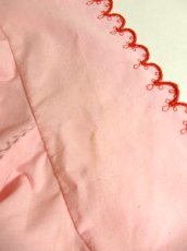 画像11: ぷっくりお花刺繍 Pinkカラー!!ステッチが可愛い 袖にも刺繍 ヨーロッパ古着 大人ガーリーなヴィンテージ刺繍スモックブラウス【5347】 (11)