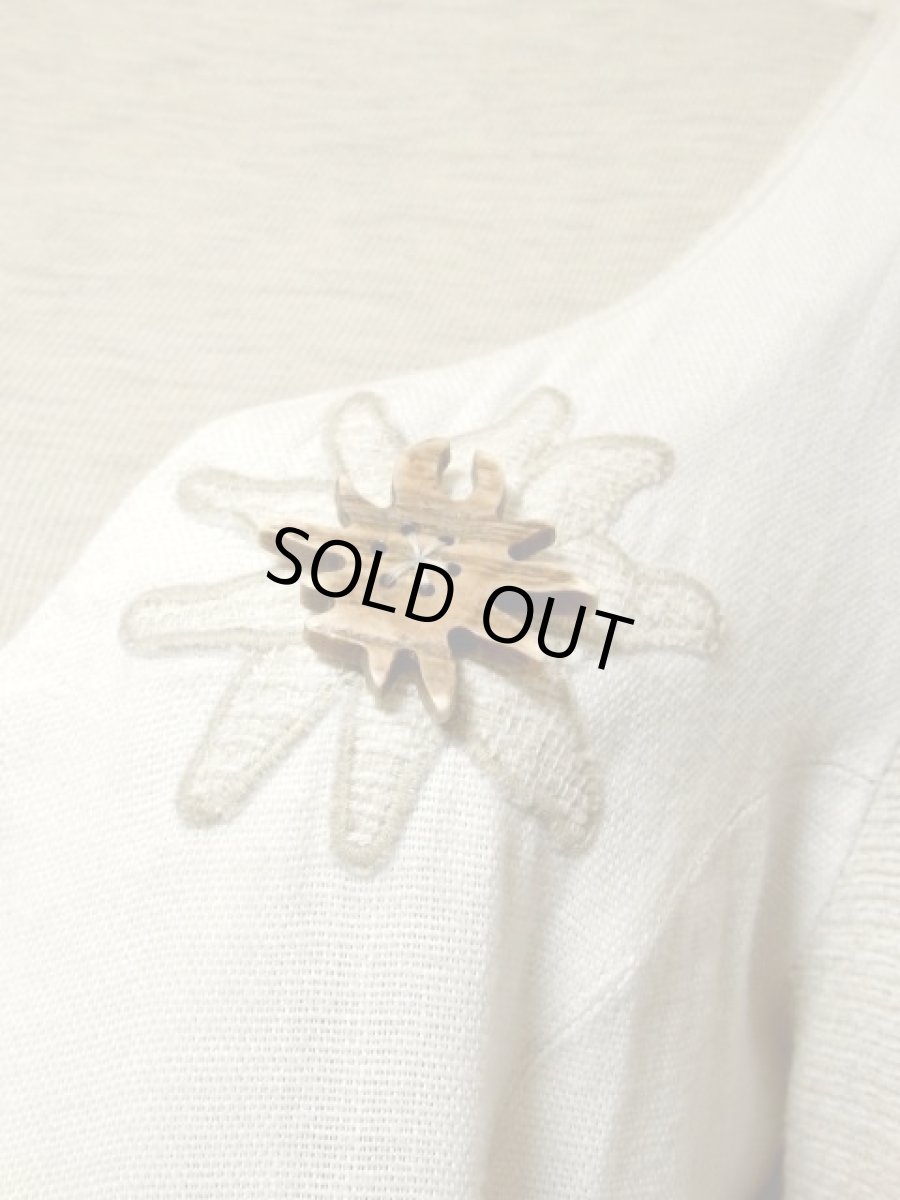 画像7: 大人フォークロア×かぎ編み切り返しデザイン レトロアンティークなウッド調ボタン装飾 ディアンドル チロルワンピース ドイツ民族衣装 舞台 演奏会 フォークダンス オクトーバーフェスト 【5375】 (7)