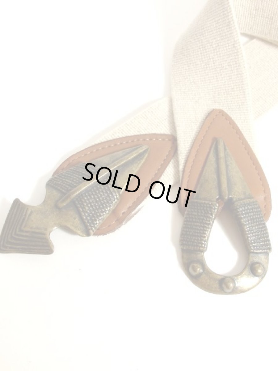 画像4: レザー ゴム レトロアンティーク ヴィンテージ USA 古着 ベルト【5403】 (4)