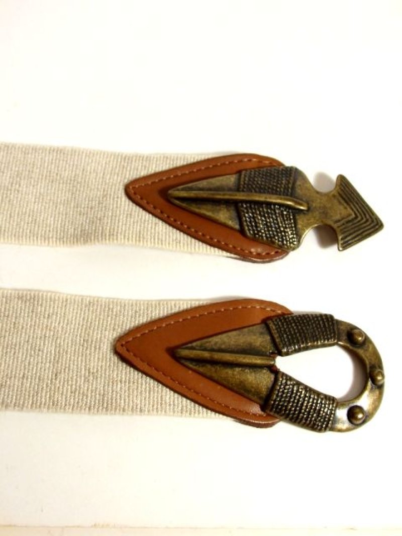 画像3: レザー ゴム レトロアンティーク ヴィンテージ USA 古着 ベルト【5403】