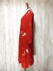 画像7: ヨーロッパ古着　ドイツ製×リーフプリント♪　めずらしいスカートデザイン★　ヨーロピアンヴィンテージワンピース (7)