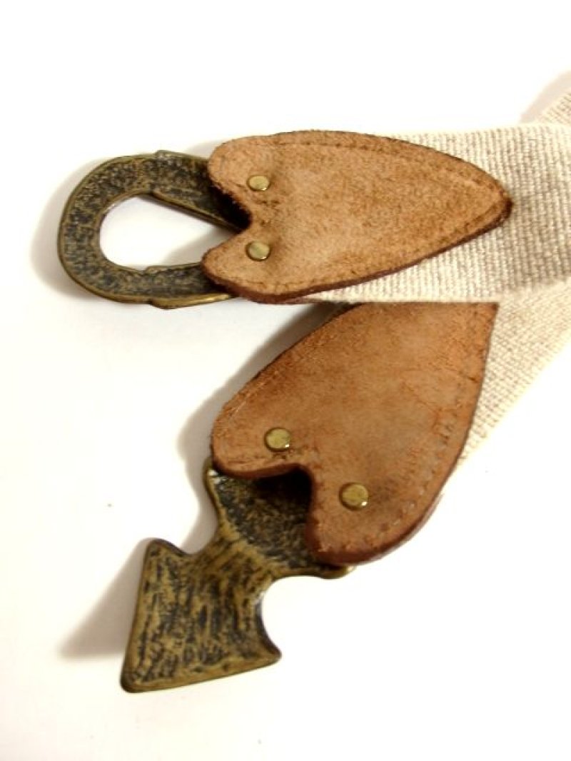 画像2: レザー ゴム レトロアンティーク ヴィンテージ USA 古着 ベルト【5403】