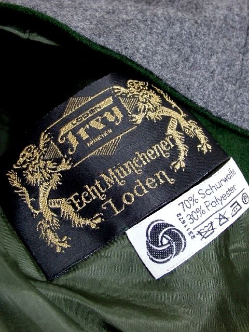 画像3: グレー グリーン 切り替えし スタンドカラー フォークロア レトロ ヨーロッパ古着 チロルジャケット【5470】