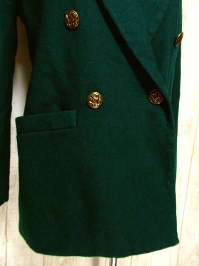 画像2: ヴィンテージアウター グリーン ヨーロッパ古着 ざっくり着て可愛い♪ シンプルなレトロデザイン!!