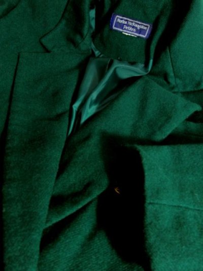 画像3: ヴィンテージアウター グリーン ヨーロッパ古着 ざっくり着て可愛い♪ シンプルなレトロデザイン!!