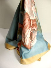 画像1: レトロアンティーク ヴィンテージスカーフ 花柄 イタリア製【5740】 (1)