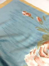 画像6: レトロアンティーク ヴィンテージスカーフ 花柄 イタリア製【5740】 (6)