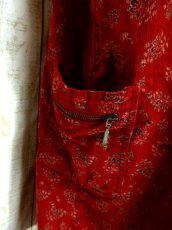 画像10: レトロジャンパースカート 花柄 ポケットたくさん ノースリーブ 昭和レトロ 国産古着【5750】 (10)