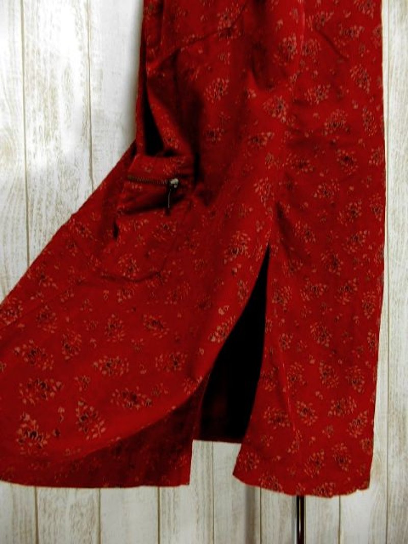 画像2: レトロジャンパースカート 花柄 ポケットたくさん ノースリーブ 昭和レトロ 国産古着【5750】