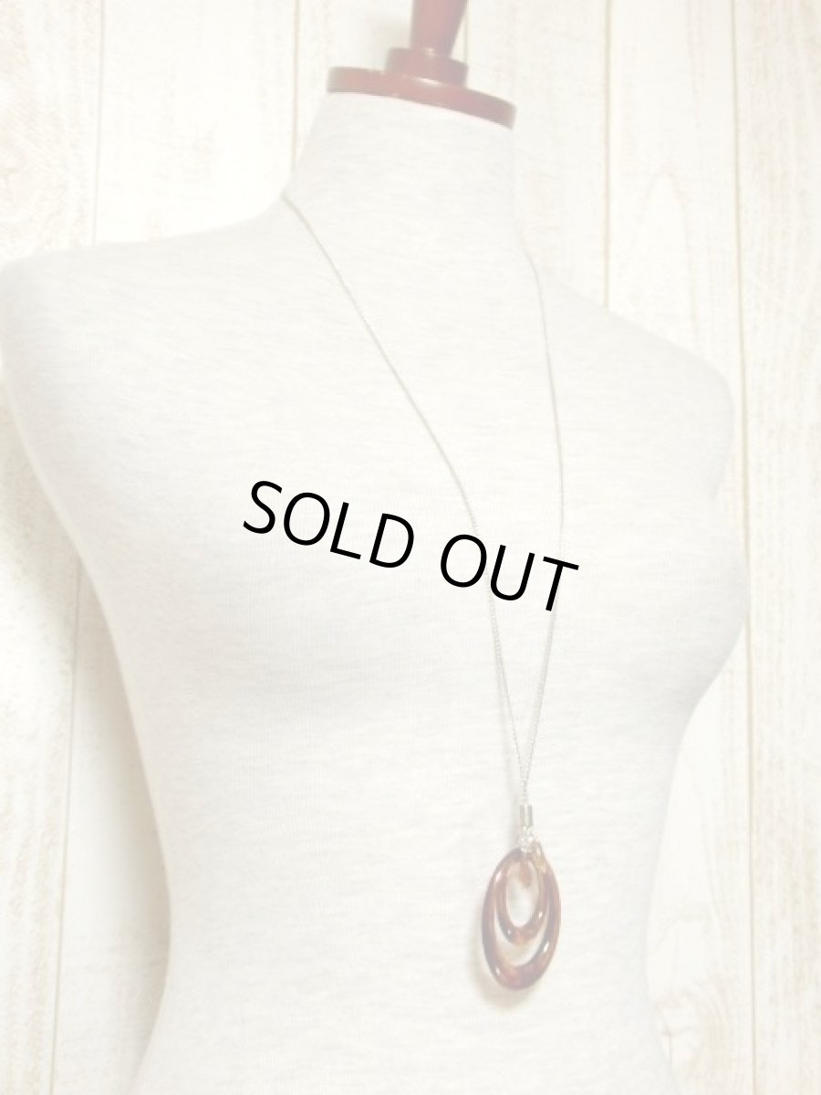 画像6: ☆　レトロアンティークネックレス＆ペンダント　95　べっ甲モチーフ　☆ (6)