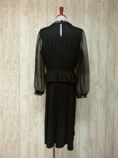 画像5: USA古着　スパンコール装飾が素晴らしい!!　フリル装飾★　大人レトロクラシカルなヴィンテージドレス　Black (5)