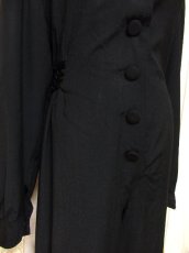 画像8: スパンコール装飾 ブラック パーティースタイル 長袖 レトロ ヨーロッパ古着 ヴィンテージオールインワン 【5847】 (8)