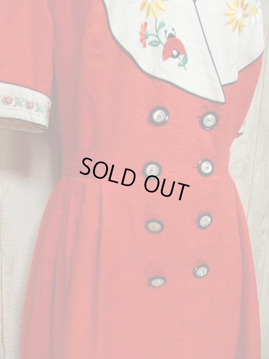 画像9: チロルワンピースドイツ製 刺繍 パッチ ドイツ民族衣装 オクトーバーフェスト 42 (9)