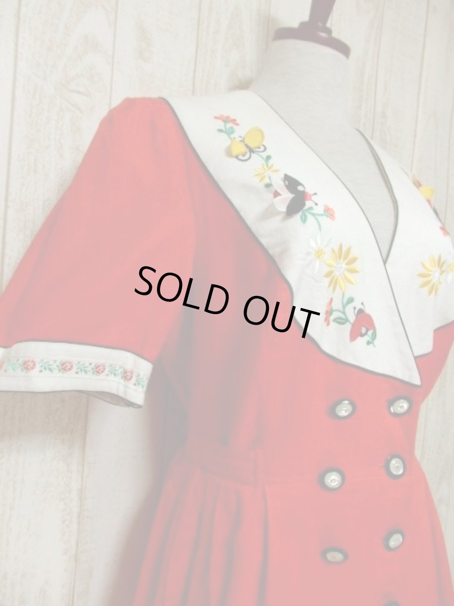 画像4: チロルワンピースドイツ製 刺繍 パッチ ドイツ民族衣装 オクトーバーフェスト 42 (4)