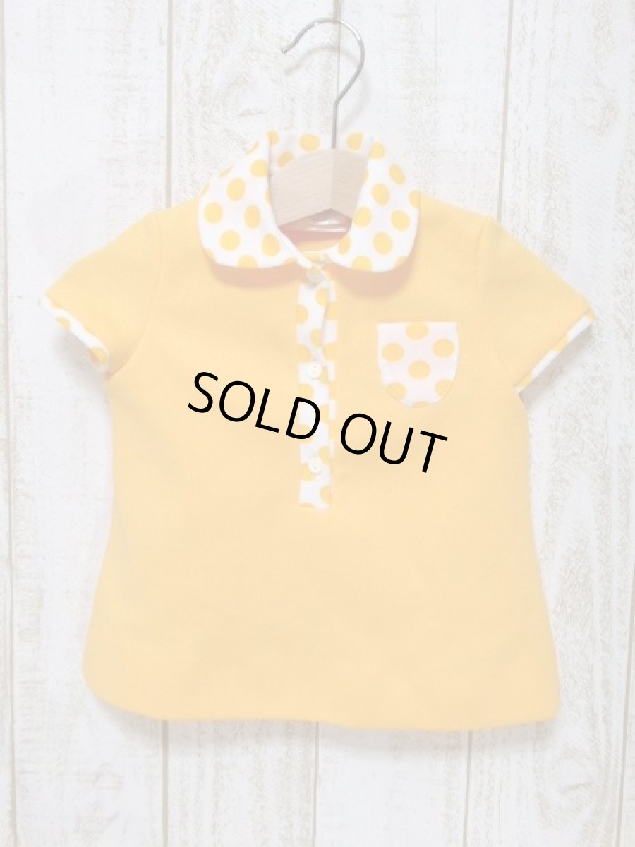 画像3: ☆　フランス古着　vintageキッズ　dot切り返し　レトロPOPヴィンテージチュニックワンピース　saize70〜80　kids＆baby　☆ (3)