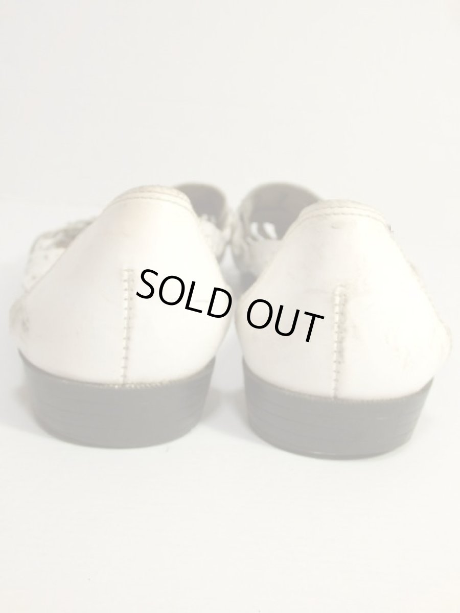 画像4: Brazil製 レザー編み×ホワイトカラー♪ ペタンコなのがらくちん!! サンダルパンプス (4)