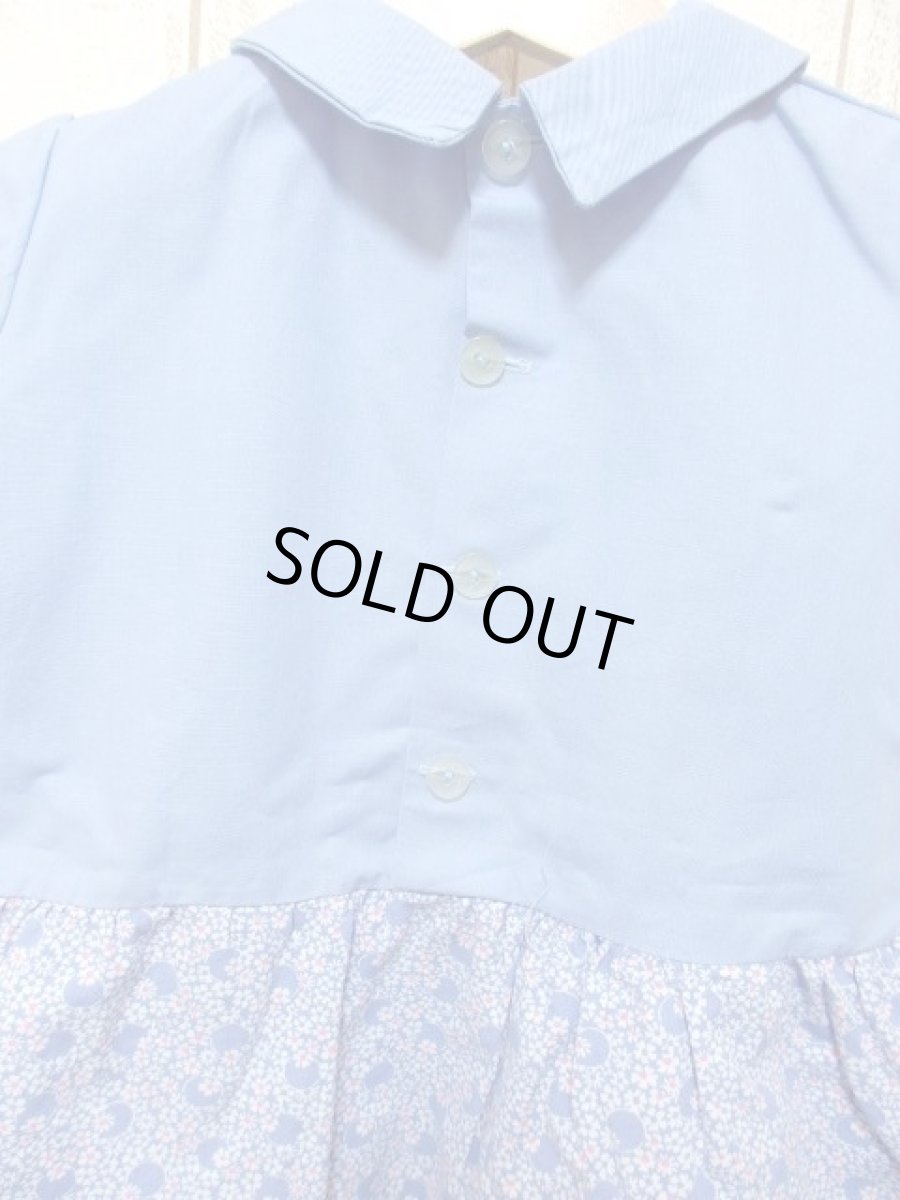 画像8: ☆　ヨーロッパ古着　フランス買い付け vintageキッズ　小花柄切り返しタイ付きヴィンテージワンピース　size100　kids＆baby　☆ (8)