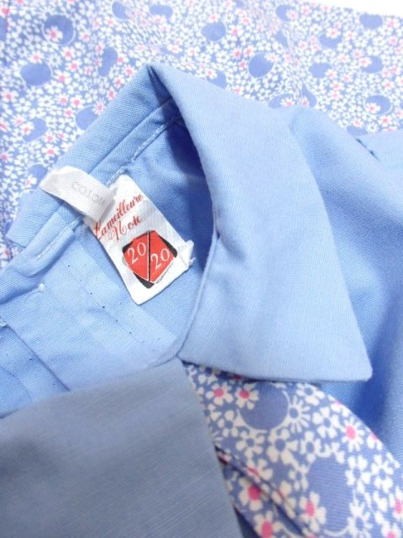 画像3: ☆　ヨーロッパ古着　フランス買い付け vintageキッズ　小花柄切り返しタイ付きヴィンテージワンピース　size100　kids＆baby　☆