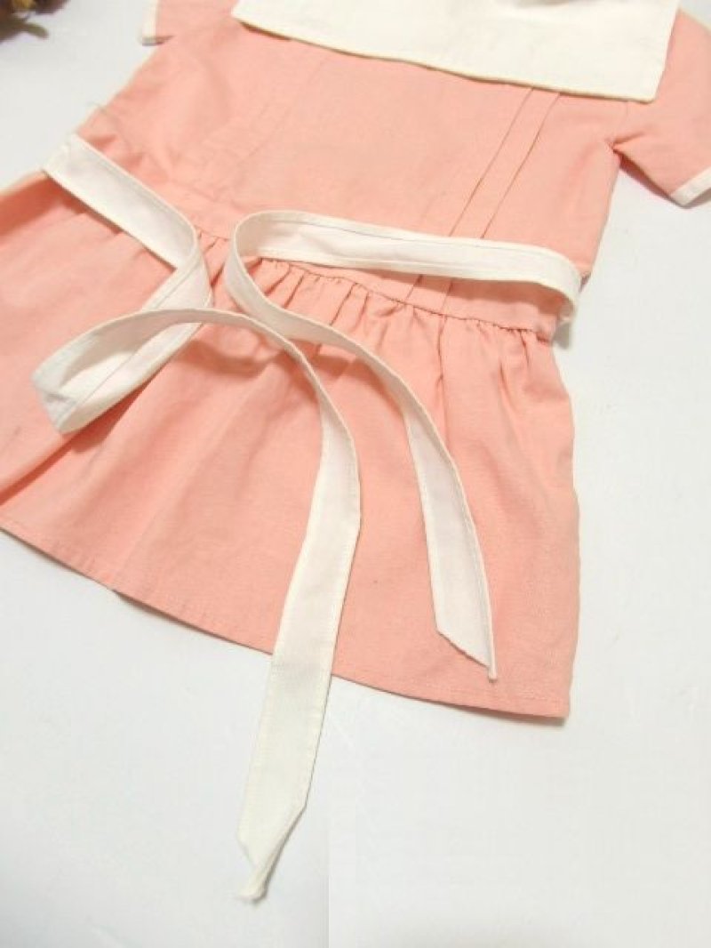 画像2: ☆　ヨーロッパ古着　フランス買い付け　vintageキッズ　セーラー襟が可愛いvintageワンピースsize100ｃｍ　kids＆baby　☆