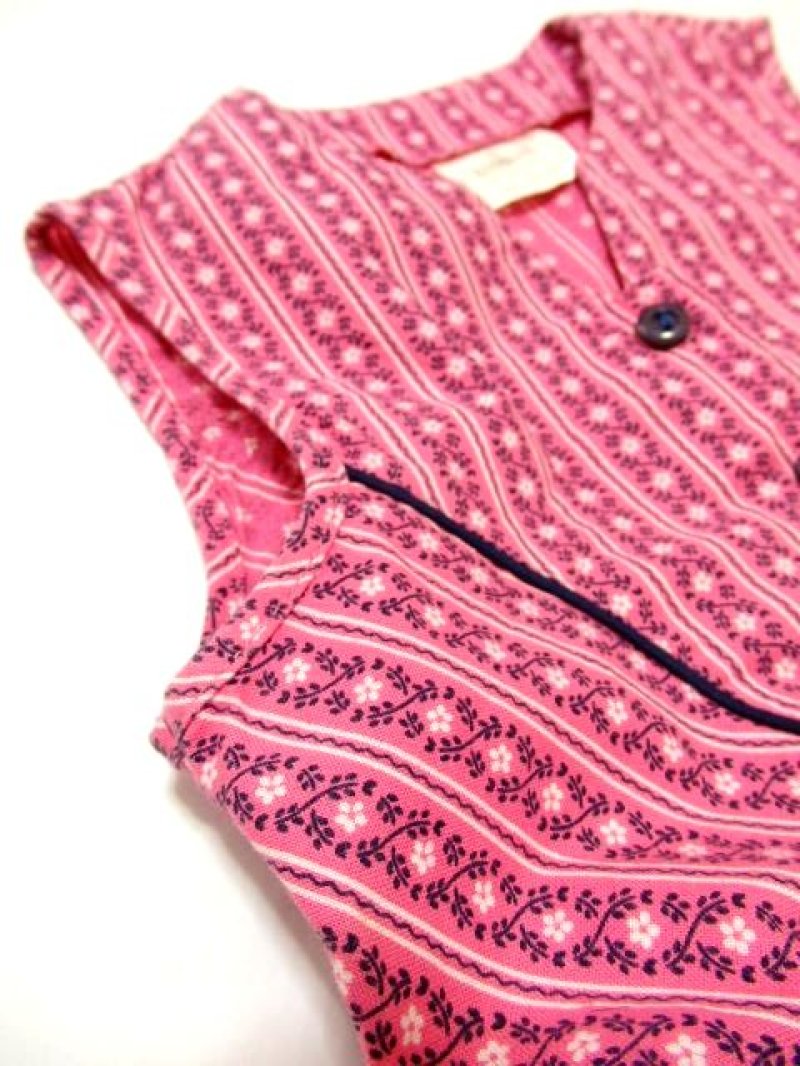 画像3: ☆　ヨーロッパ古着　vintageキッズチロルワンピース　ストライプ×小花柄ワンピース・ディアンドル　size100〜110ｃｍ　kids＆baby　☆