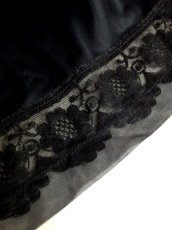 画像10: ヨーロッパ古着　重ね着にも便利で可愛い!!Flower lace×リボン装飾★ヨーロッパスリップドレス　Black (10)