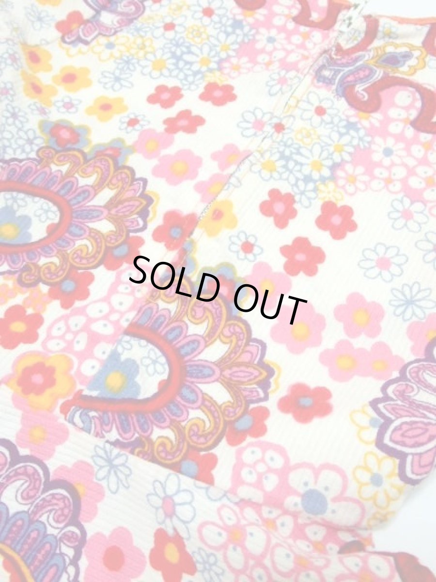 画像8: ☆　ヨーロッパ子供古着　vintageキッズ　レトロポップフラワーチュニックワンピース　size90ｃｍ　kids＆baby　☆ (8)