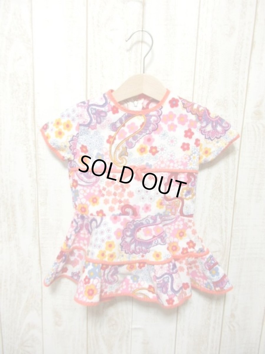 画像4: ☆　ヨーロッパ子供古着　vintageキッズ　レトロポップフラワーチュニックワンピース　size90ｃｍ　kids＆baby　☆ (4)