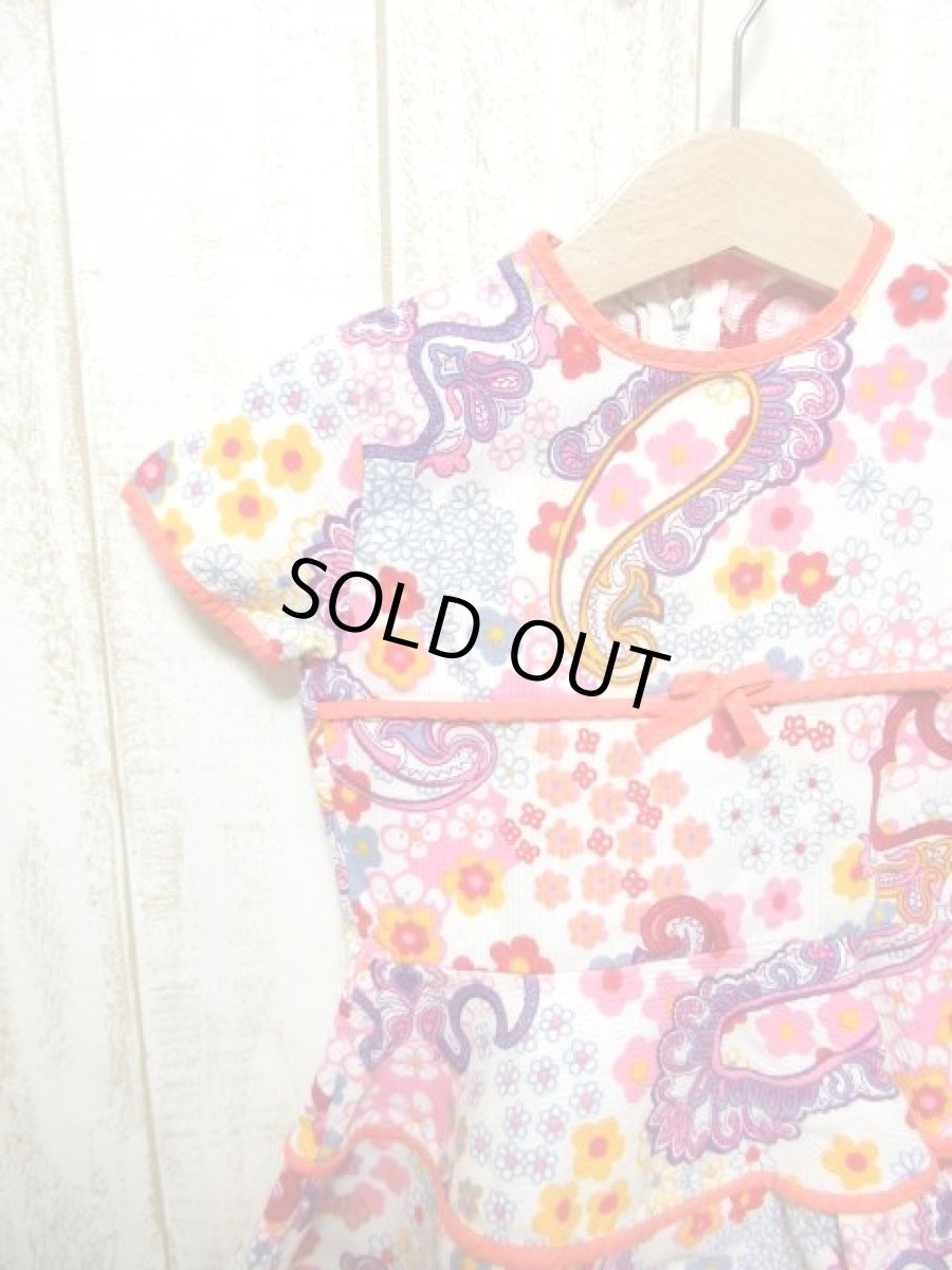 画像3: ☆　ヨーロッパ子供古着　vintageキッズ　レトロポップフラワーチュニックワンピース　size90ｃｍ　kids＆baby　☆ (3)