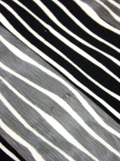 画像6: レトロアンティーク ヴィンテージスカーフ ホワイト ブラック ストライプ【6036】 (6)