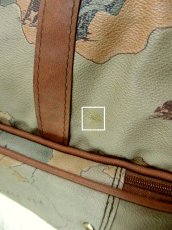 画像17: マップ柄 2段デザイン 普段使いから小旅行まで 本革レザー レディース レトロ ボストン 鞄 バッグ【6161】 (17)