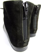 画像9: レトロショートブーツ ブラック 黒 レザー スウェード 2種類のレザーデザイン古着 (9)