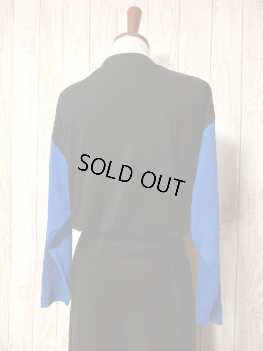 画像6: 80年代 個性的なカラーリング スウェット素材 長袖 レトロ ヨーロッパ古着 ヴィンテージオールインワン  (6)