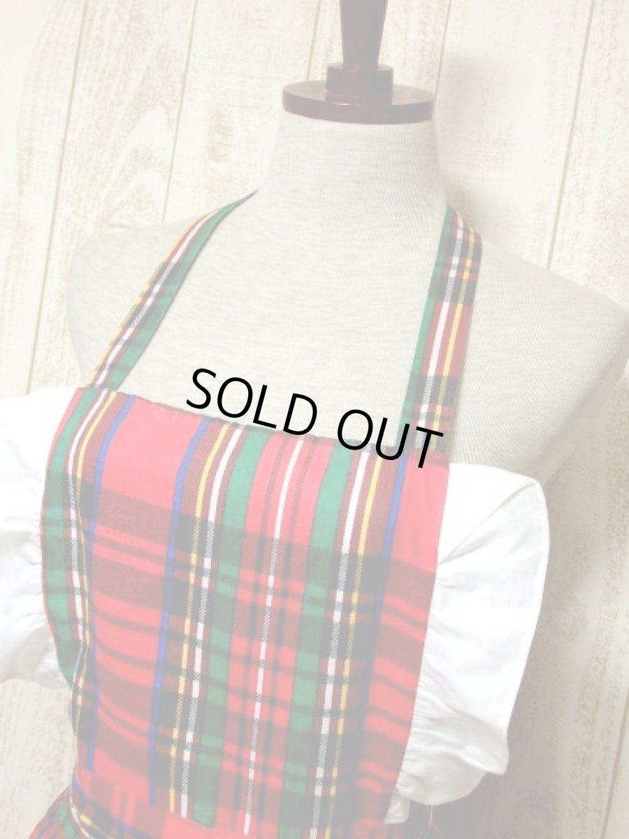 画像8: ☆　USA古着　USAヴィンテージエプロンドレス　チェック柄×フリル　☆ (8)