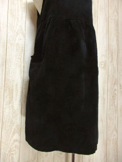 画像2: ざっくり着こなしてレトロコーデ♪重ね着にもおすすめ!!ほっこり暖かノースリーブワンピース　Black