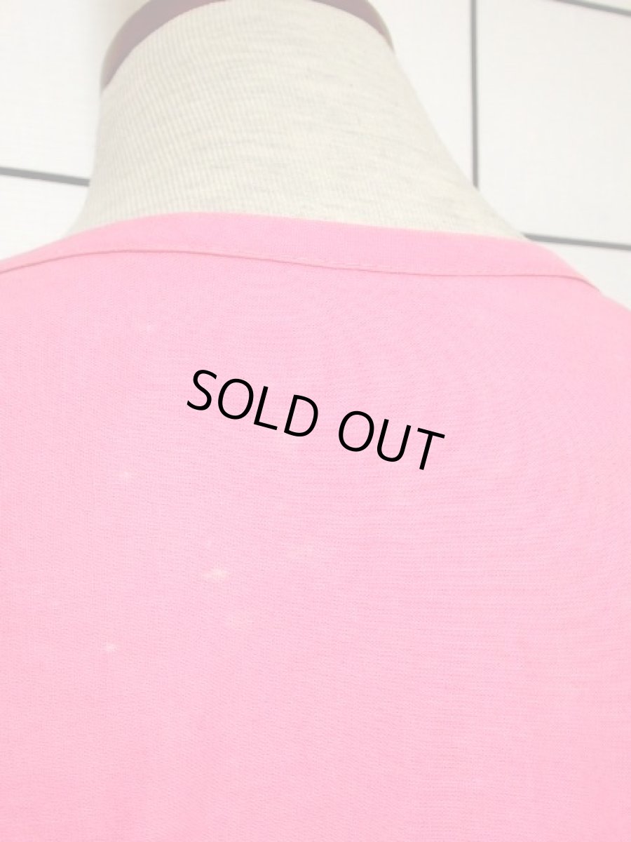 画像13: ピンク ステッチ入り レトロ ヨーロッパ古着 ヴィンテージワンピース【6407】 (13)